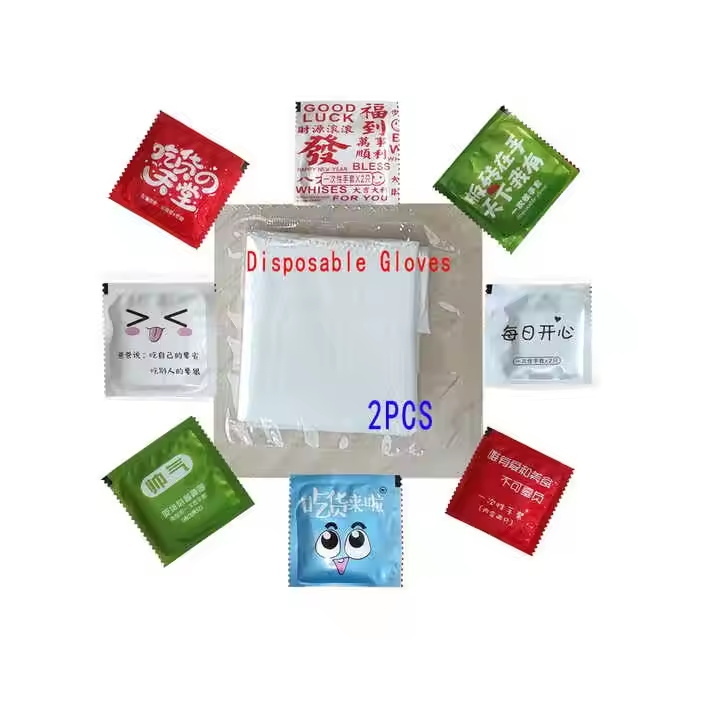 Máquina plegadora de guantes de plástico y envasadora con sellado por los cuatro lados (2 unidades) Máquina plegadora de guantes de plástico y envasadora con sellado por los cuatro lados (2 unidades)