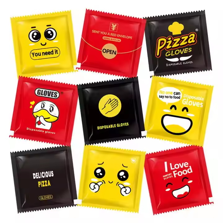 Máquina plegadora de guantes de plástico y envasadora con sellado por los cuatro lados (2 unidades) Máquina plegadora de guantes de plástico y envasadora con sellado por los cuatro lados (2 unidades)