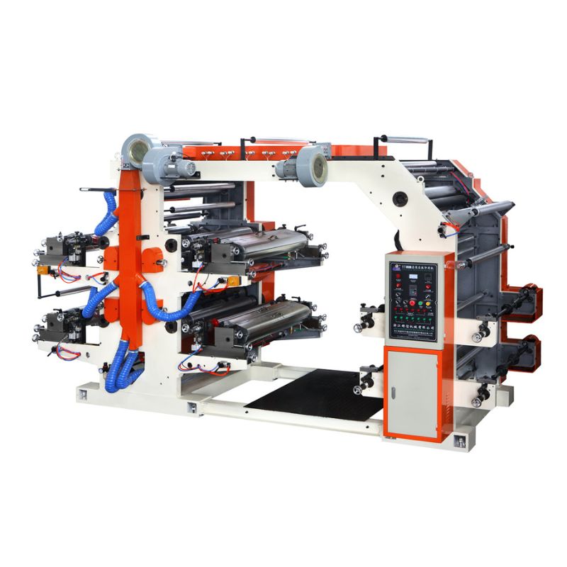 Máquina de impresión flexográfica de película para bolsas de plástico de cuatro colores, serie YT