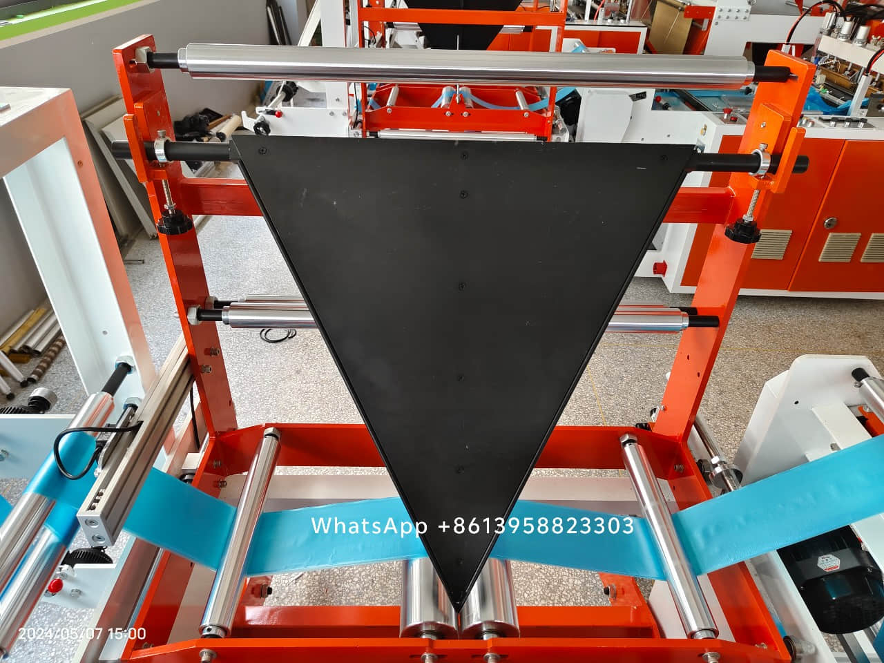 Máquina automática para fabricar bolsas de basura con sellado de estrella rodante y sin paradas