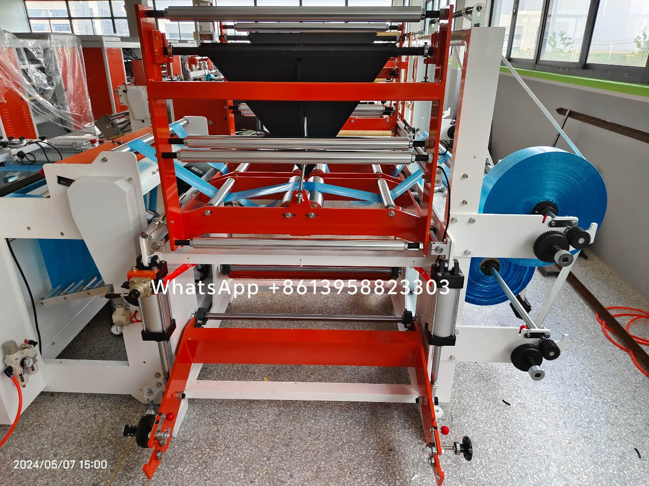 Máquina automática para fabricar bolsas de basura con sellado de estrella rodante y sin paradas