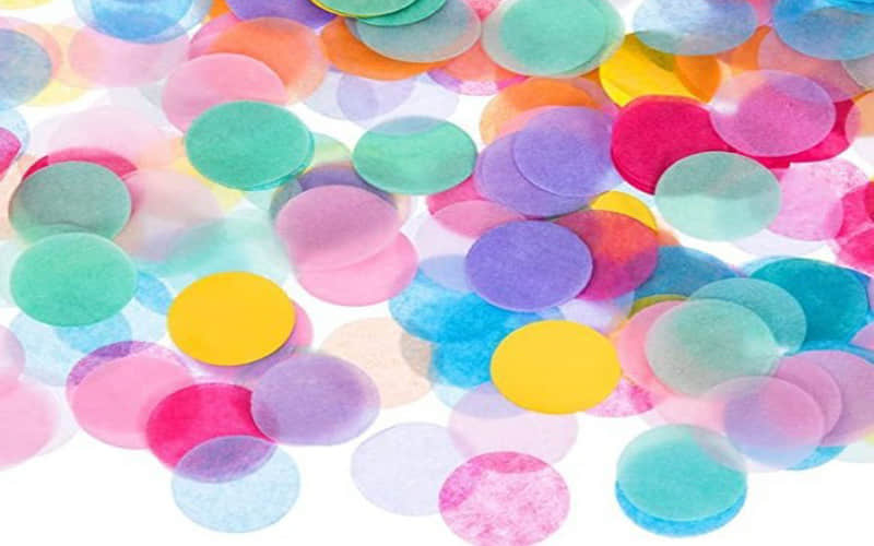 Máquina troqueladora de confeti de papel y película con formas personalizadas