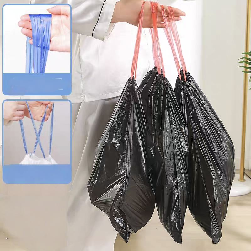 Máquina totalmente automática para la fabricación de bolsas de basura con cordón | 120 bolsas/min 