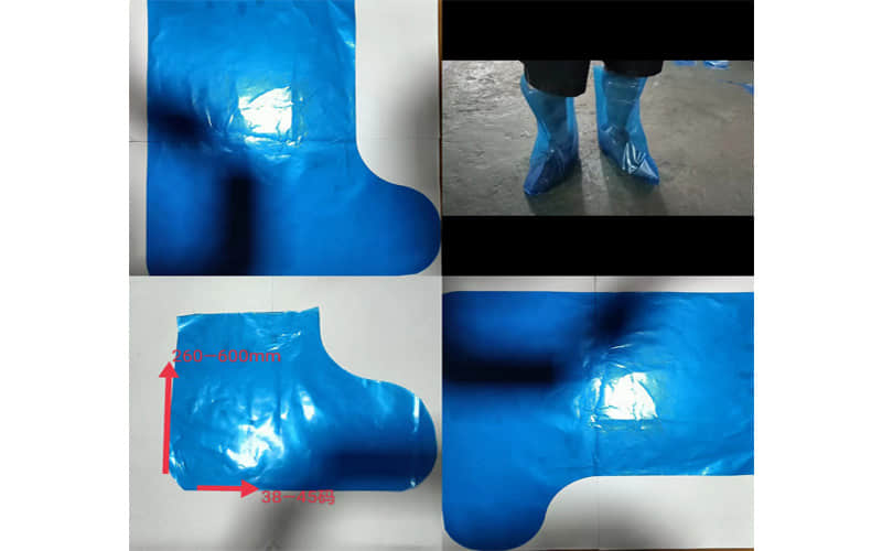 Máquina para fabricar fundas desechables de plástico PE para botas, tamaño 38-45, impermeables