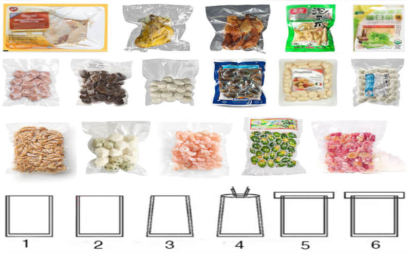 Máquina de envasado al vacío de alta velocidad para alimentos prefabricados