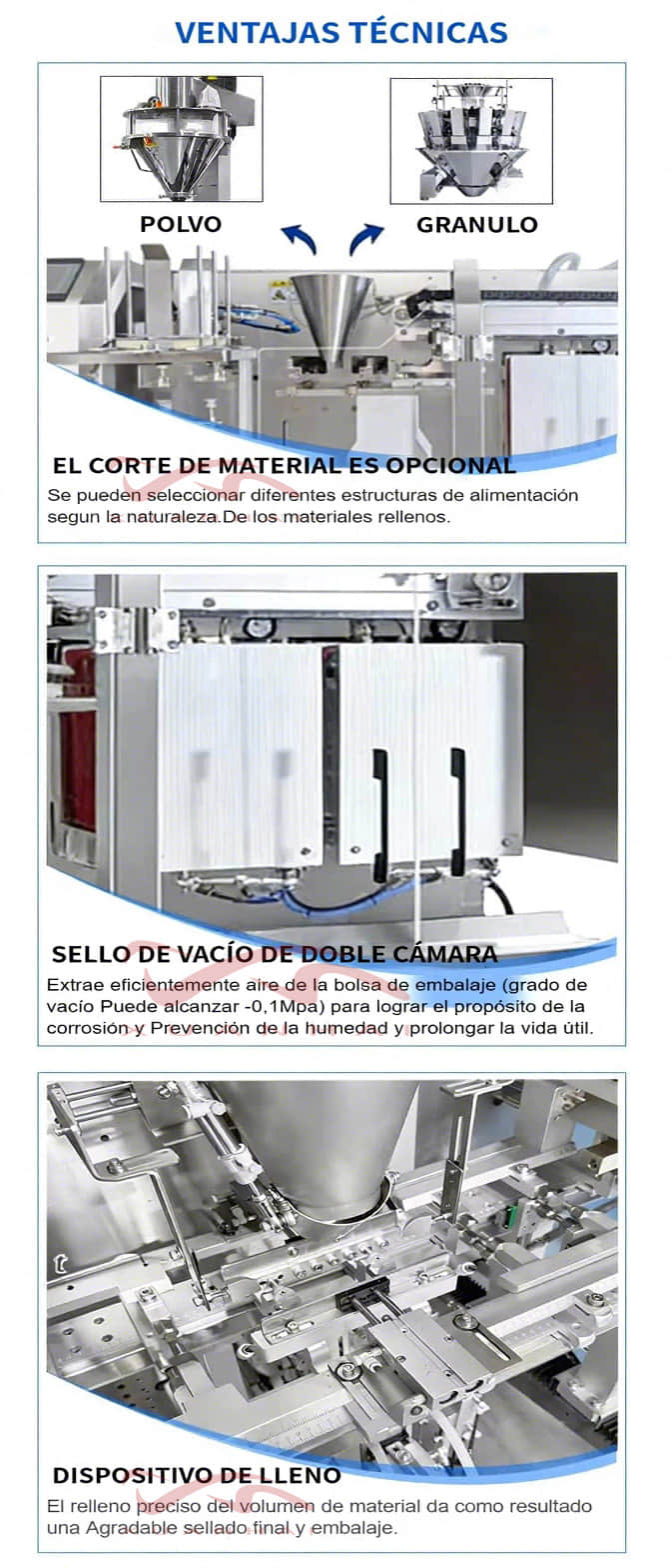 Máquina de envasado al vacío de alta velocidad para alimentos prefabricados