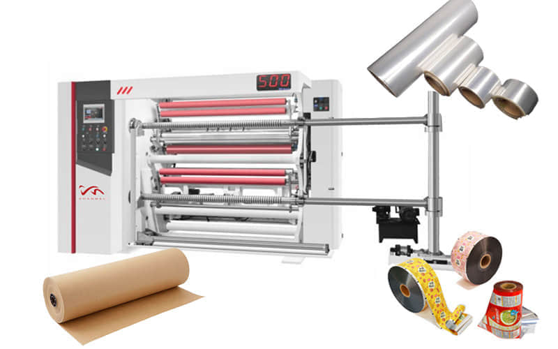 Máquina cortadora de alta velocidad de 500 m/min para materiales en rollo de 1300 mm