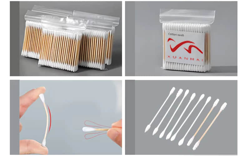 Máquina integrada para la fabricación y el envasado de bastoncillos de algodón