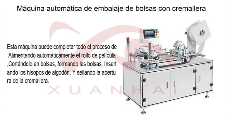 Máquina integrada para la fabricación y el envasado de bastoncillos de algodón