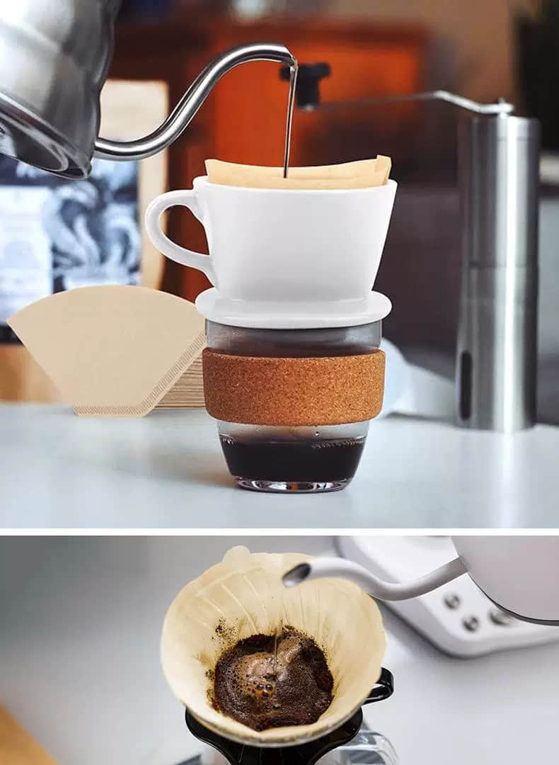Máquina automática para fabricar bolsas de papel de filtro de café cónicas